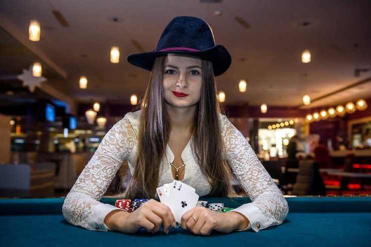 Live dealer blackjack table with multi-camera feed